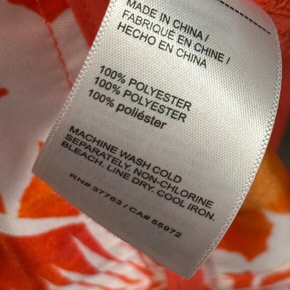 Ella Rafaella Tropical Print Skirt Sz 3X Orange & White Polyester. NWT - Picture 6 of 12